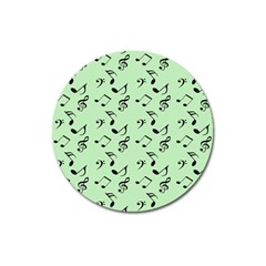 Mint Green Music Magnet 3  (round)