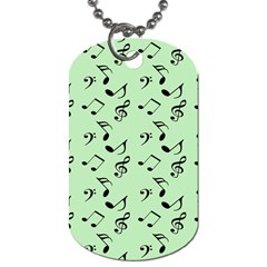 Mint Green Music Dog Tag (one Side) by snowwhitegirl