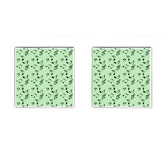 Mint Green Music Cufflinks (square) by snowwhitegirl