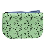 Mint Green Music Large Coin Purse Back