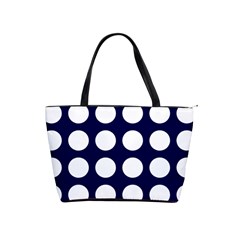 Big Dot Blue Shoulder Handbags by snowwhitegirl