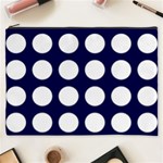 Big Dot Blue Cosmetic Bag (XXXL)  Front