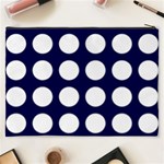 Big Dot Blue Cosmetic Bag (XXXL)  Back