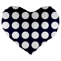 Big Dot Blue Large 19  Premium Heart Shape Cushions by snowwhitegirl