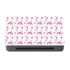 Winter Pink Hat White Heart Snow Memory Card Reader With Cf by snowwhitegirl