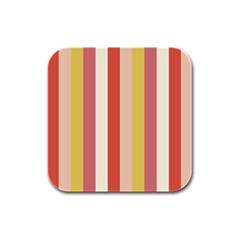 Candy Corn Rubber Square Coaster (4 Pack)  by snowwhitegirl