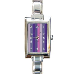 Concert Purples Rectangle Italian Charm Watch by snowwhitegirl