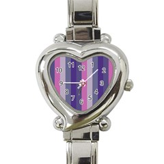 Concert Purples Heart Italian Charm Watch by snowwhitegirl