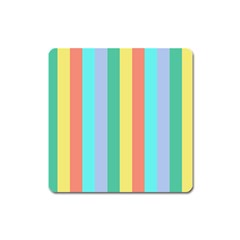 Summer Stripes Square Magnet by snowwhitegirl