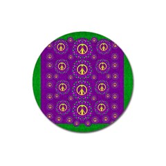 Peace Be With Us In Love And Understanding Magnet 3  (round) by pepitasart