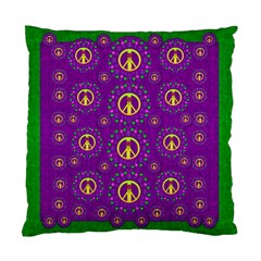 Peace Be With Us In Love And Understanding Standard Cushion Case (two Sides) by pepitasart