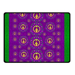 Peace Be With Us In Love And Understanding Double Sided Fleece Blanket (small)  by pepitasart