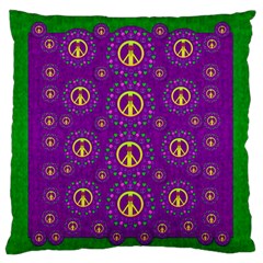 Peace Be With Us In Love And Understanding Standard Flano Cushion Case (one Side) by pepitasart