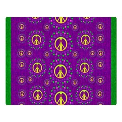 Peace Be With Us In Love And Understanding Double Sided Flano Blanket (large)  by pepitasart