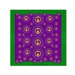 Peace Be With Us In Love And Understanding Small Satin Scarf (Square) Front