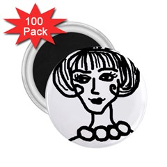 20s Girl 2 25  Magnets (100 Pack)  by snowwhitegirl