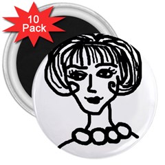 20s Girl 3  Magnets (10 Pack)  by snowwhitegirl