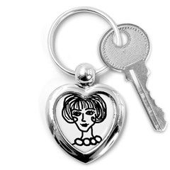 20s Girl Key Chains (heart)  by snowwhitegirl