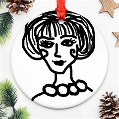 20s Girl Round Ornament (two Sides) by snowwhitegirl