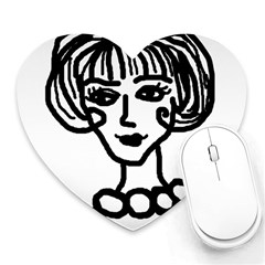 20s Girl Heart Mousepads by snowwhitegirl