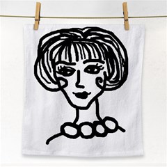 20s Girl Face Towel by snowwhitegirl