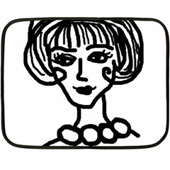 20s Girl Double Sided Fleece Blanket (mini)  by snowwhitegirl