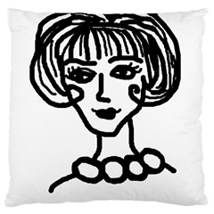 20s Girl Large Cushion Case (two Sides) by snowwhitegirl