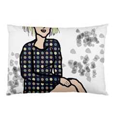 Girl Sitting Pillow Case by snowwhitegirl