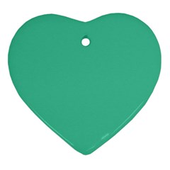 Seafoamy Green Ornament (heart) by snowwhitegirl