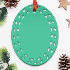 Seafoamy Green Ornament (oval Filigree) by snowwhitegirl