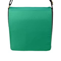 Seafoamy Green Flap Messenger Bag (l)  by snowwhitegirl