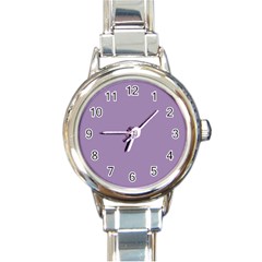 Grape Light Round Italian Charm Watch by snowwhitegirl