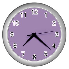 Grape Light Wall Clocks (silver)  by snowwhitegirl