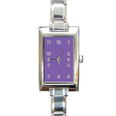 Purple Star Rectangle Italian Charm Watch by snowwhitegirl