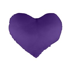 Purple Star Standard 16  Premium Flano Heart Shape Cushions by snowwhitegirl