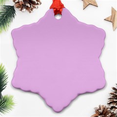 Pink Flowers Snowflake Ornament (two Sides)