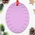 Pink Flowers Ornament (Oval Filigree) Front