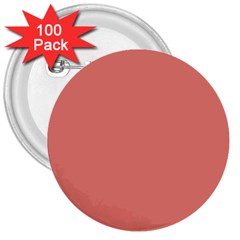 Late Peach 3  Buttons (100 Pack)  by snowwhitegirl