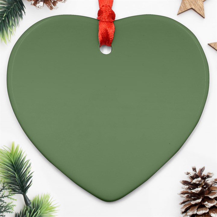 Army Green Ornament (Heart)