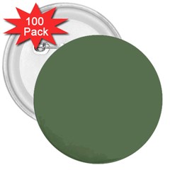 Army Green 3  Buttons (100 pack) 