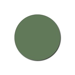 Army Green Rubber Coaster (round)  by snowwhitegirl