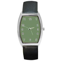 Army Green Barrel Style Metal Watch by snowwhitegirl