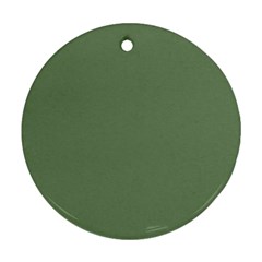 Army Green Round Ornament (two Sides) by snowwhitegirl