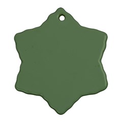 Army Green Ornament (snowflake) by snowwhitegirl