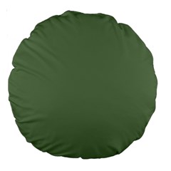 Army Green Large 18  Premium Round Cushions by snowwhitegirl