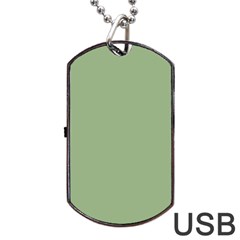 Tree Green Dog Tag Usb Flash (two Sides) by snowwhitegirl