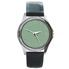 Mossy Green Round Metal Watch by snowwhitegirl