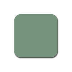 Mossy Green Rubber Coaster (square)  by snowwhitegirl