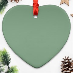 Mossy Green Heart Ornament (two Sides) by snowwhitegirl