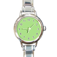 Pistachio Taste Round Italian Charm Watch by snowwhitegirl